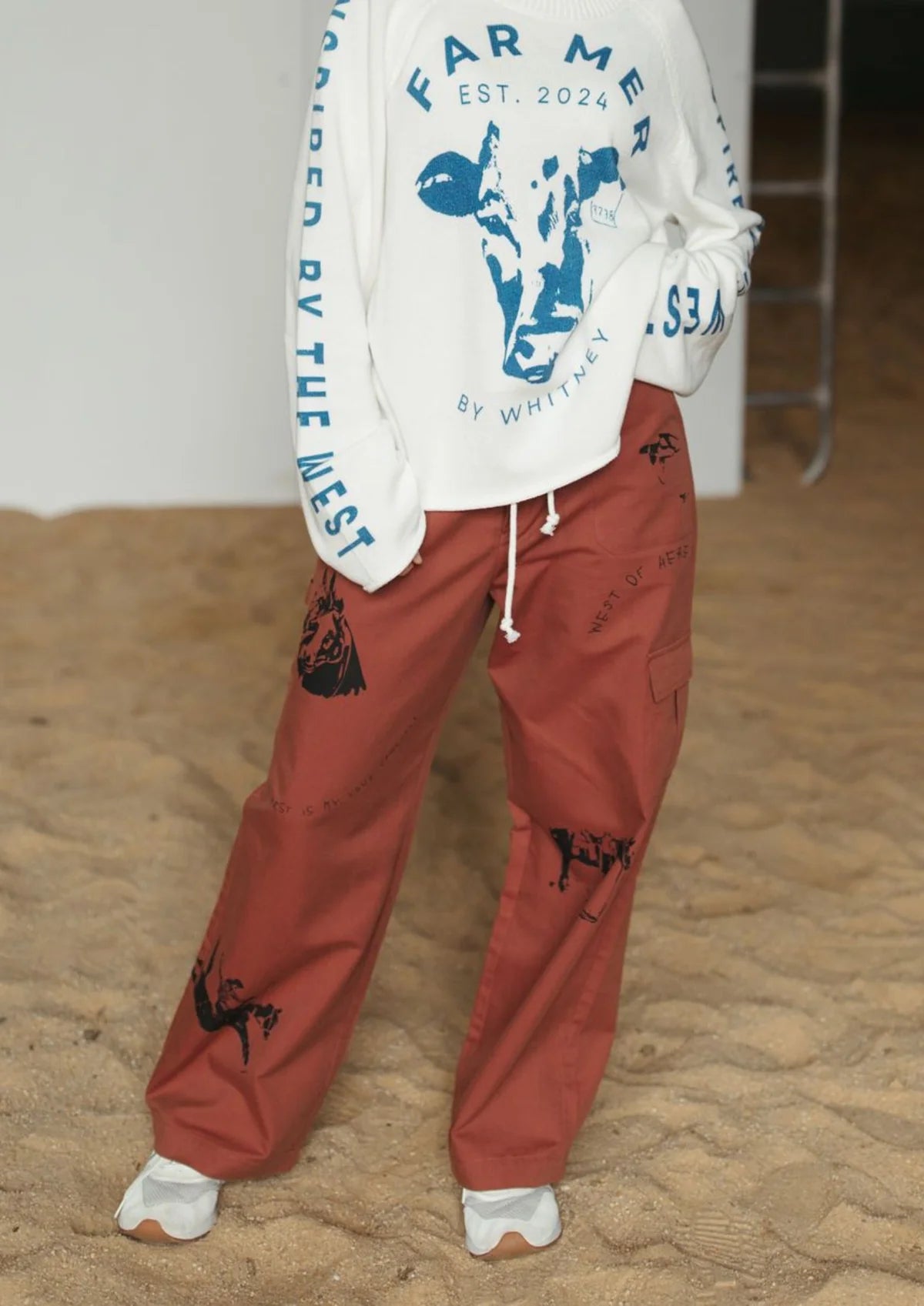 FAR MER - West of Here Drawstring Pant — styled lifestyle shot