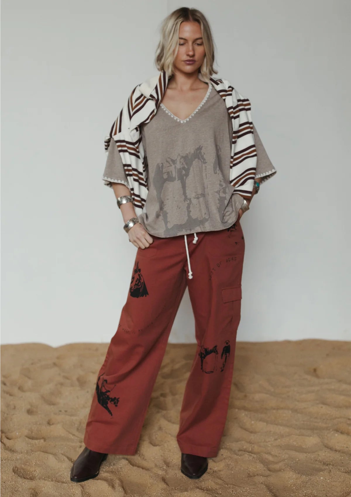 FAR MER - West of Here Drawstring Pant — product detail shot