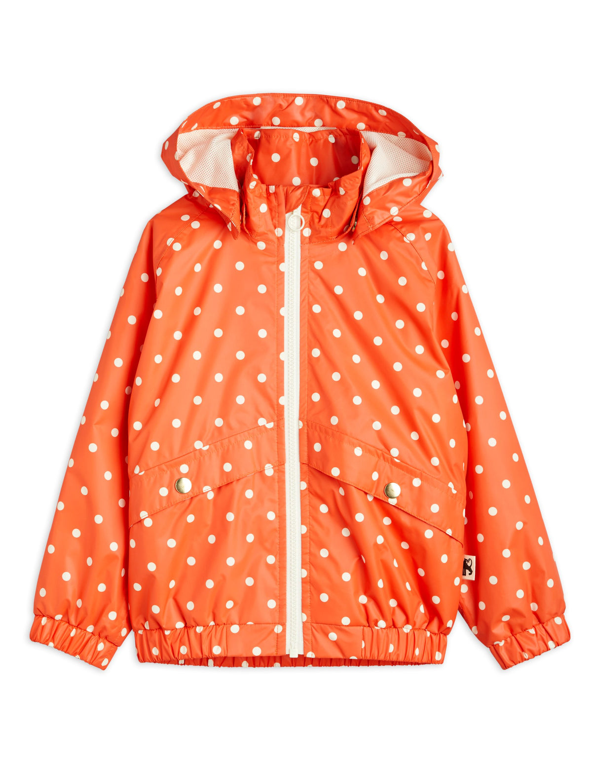 Mini Rodini - Polka Dot lightweight Jacket — front view flat lay